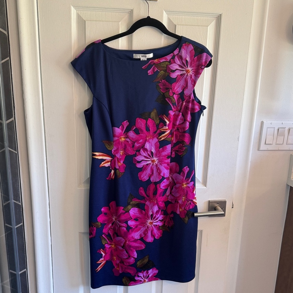 Floral Dress in Navy and Pink
